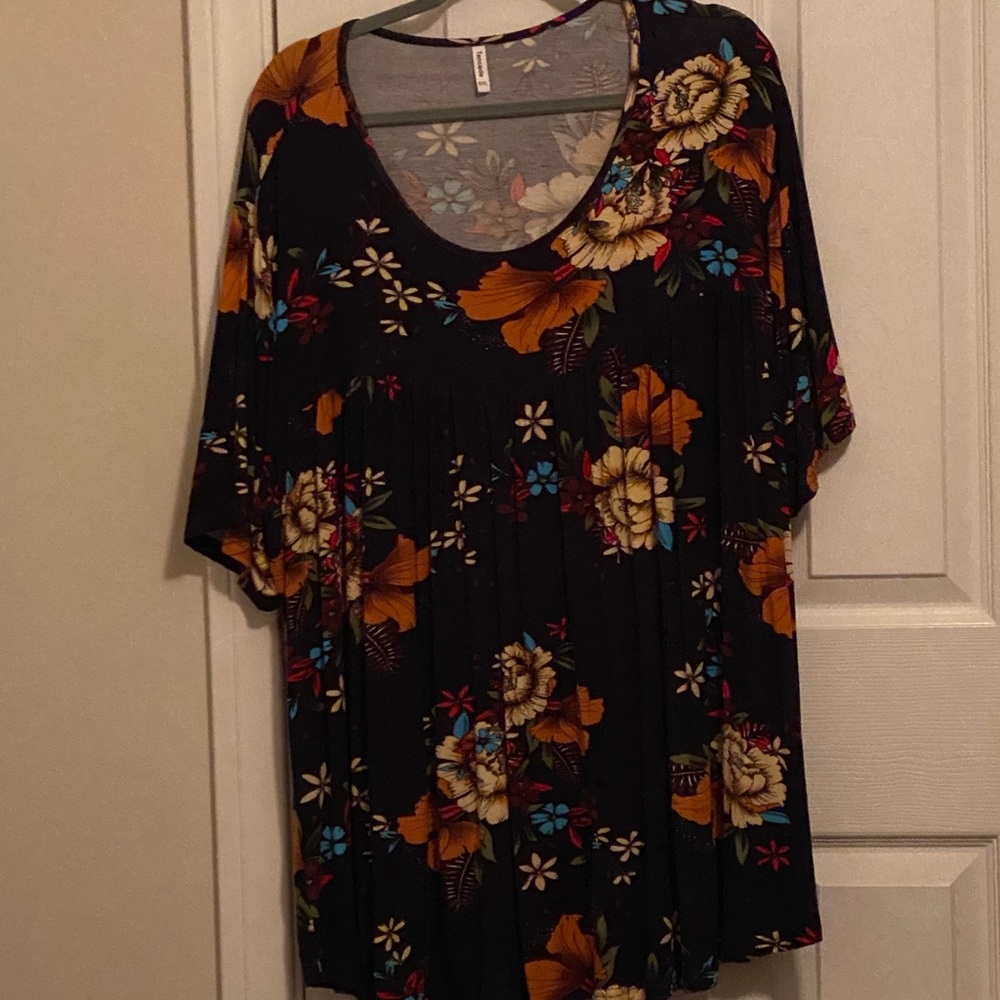 Floral Black Women's Top